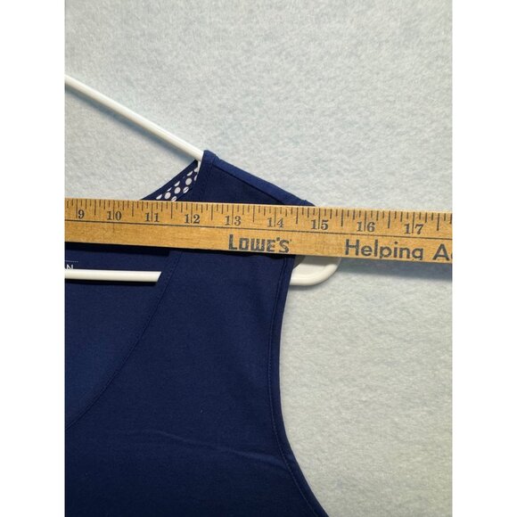 Carole Hochman Womens Plus Size XL Sleeveless Navy Blue V-Neck Tank Top - Picture 3 of 7